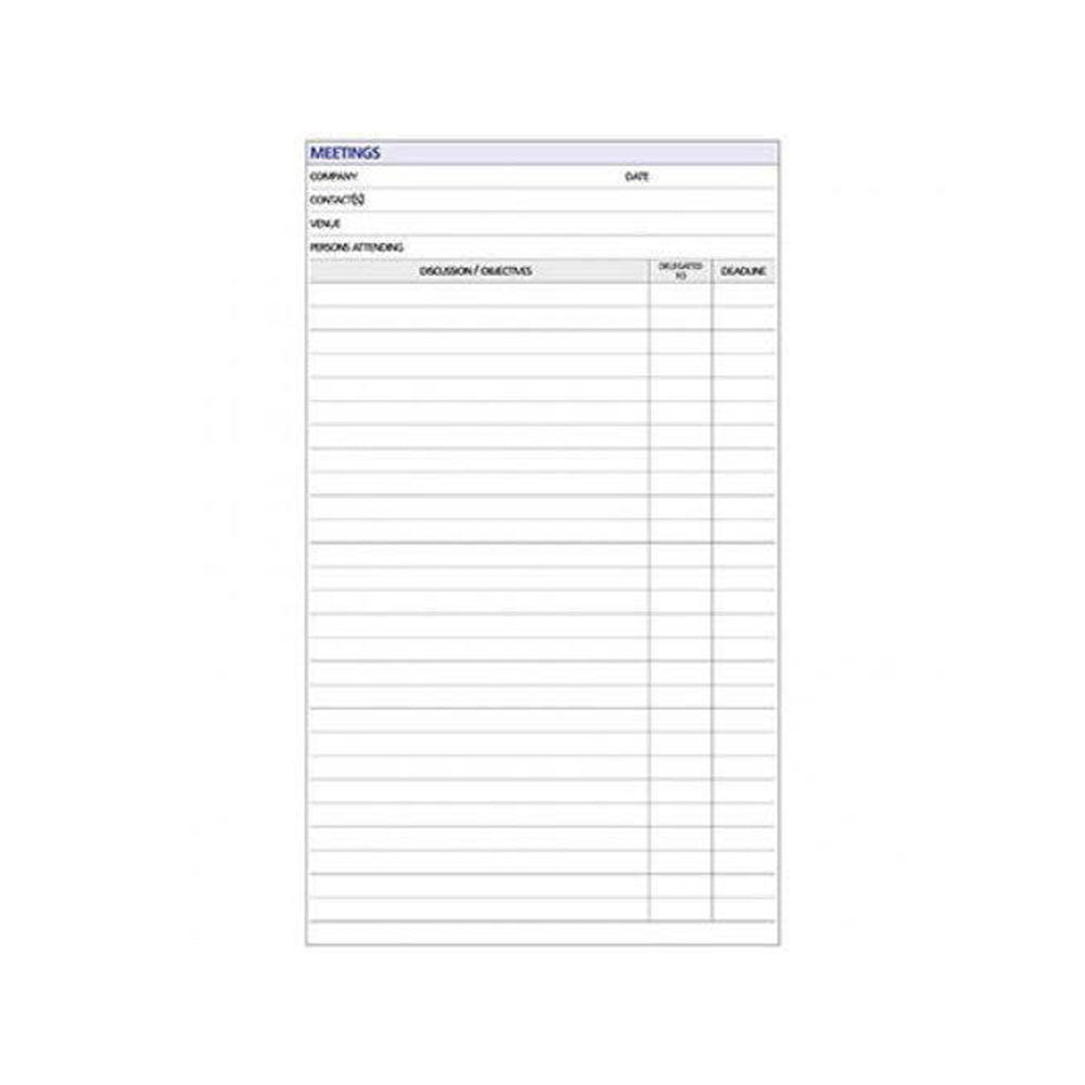 Debden A4 Meetings Notepad Dayplanner Refill 2pcs