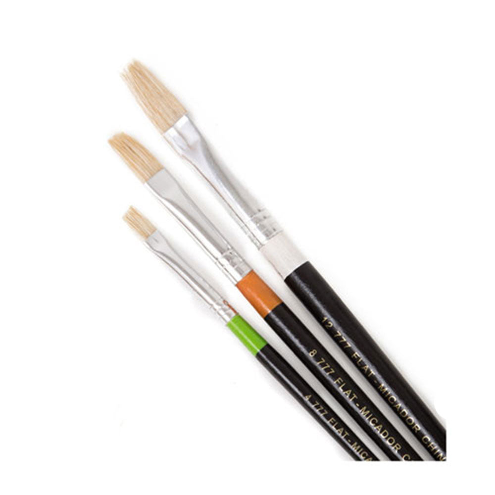 Micador 777 Series Paint Brush Flat Size 4/8/12 (Pack of 3)