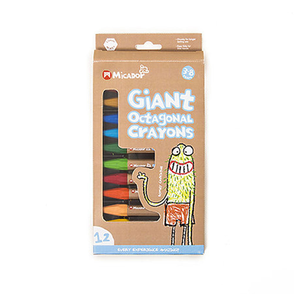 Micador Giant Octagonal Crayons (Box of 12)