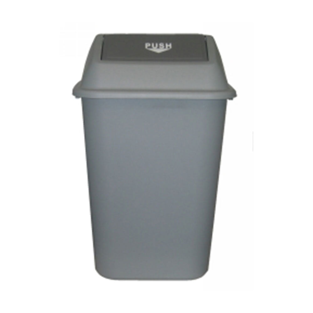 Italplast Heavy Duty Waste Bin with Swing Top Lid 42L (Grey)