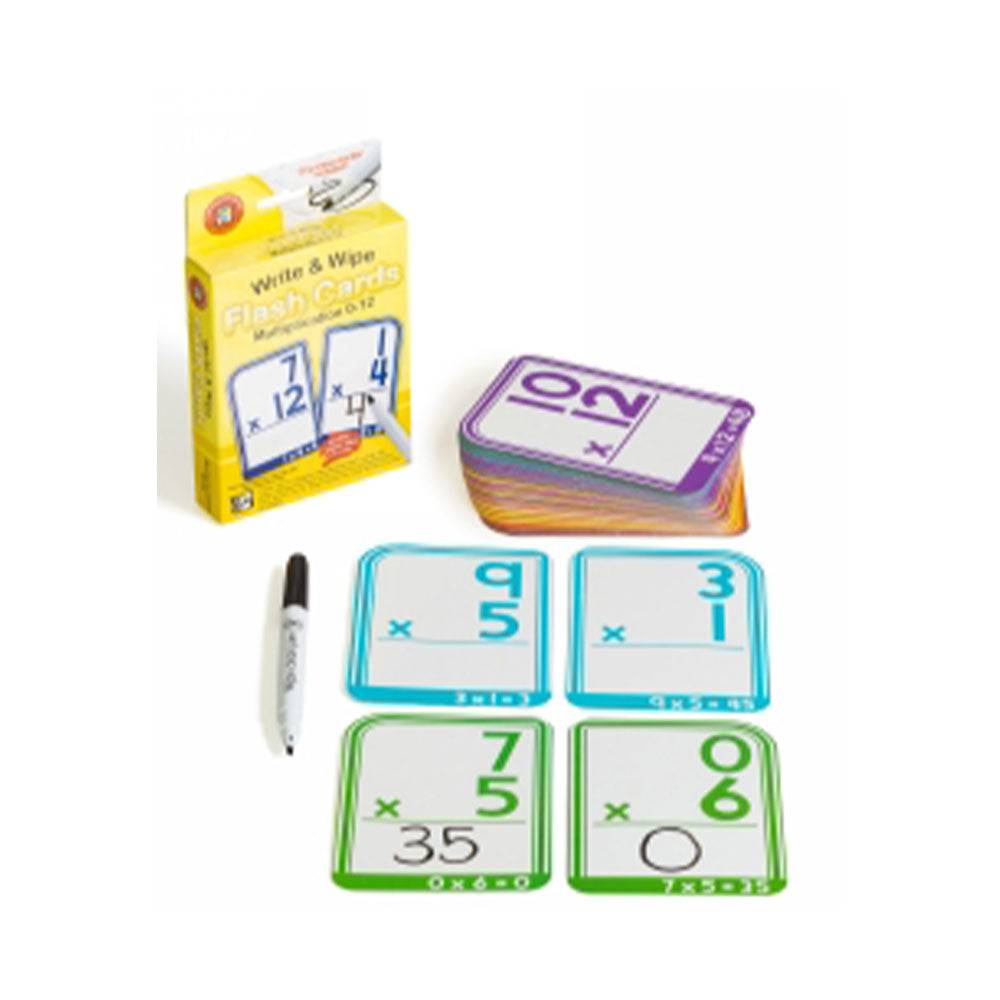 LCBF Write & Wipe Multiplication 0/12 Flash Cards