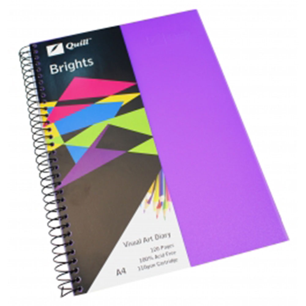 Quill Brights A4 Visual Art Diary 60-Leaf