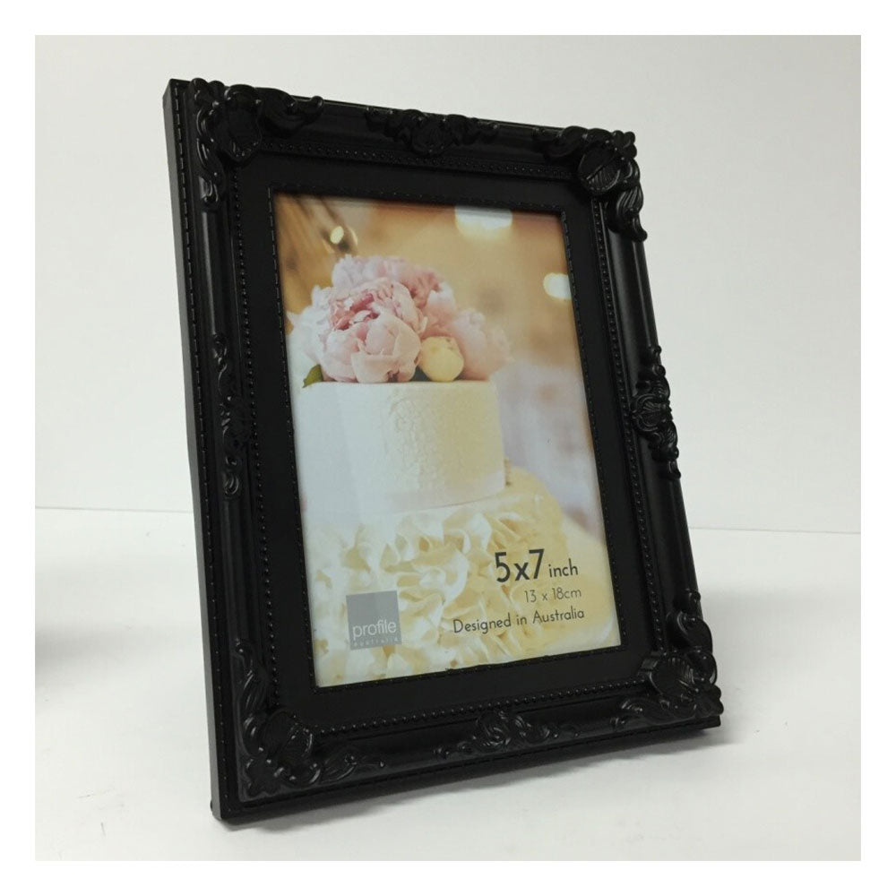 Ornate Black Profile Photo Frame (5x7inch)