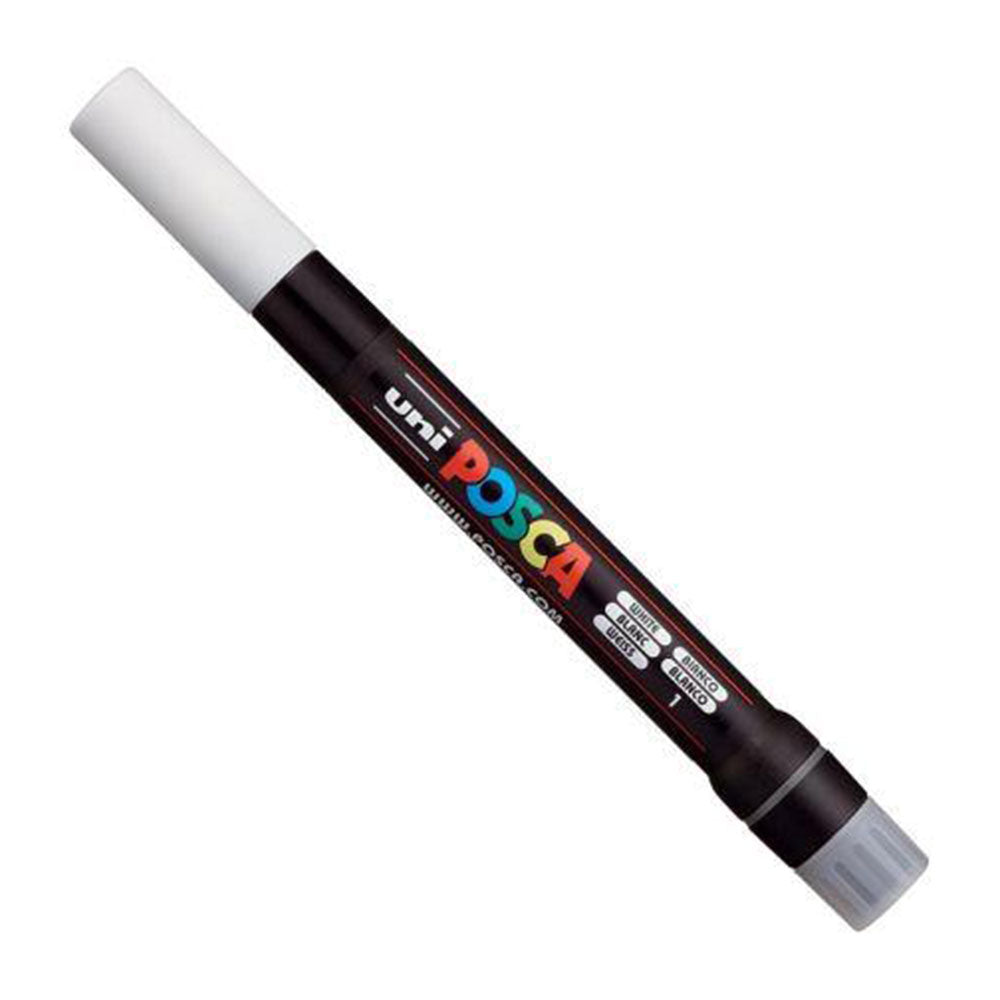 Uni Posca Marker with Brush Tip (White)