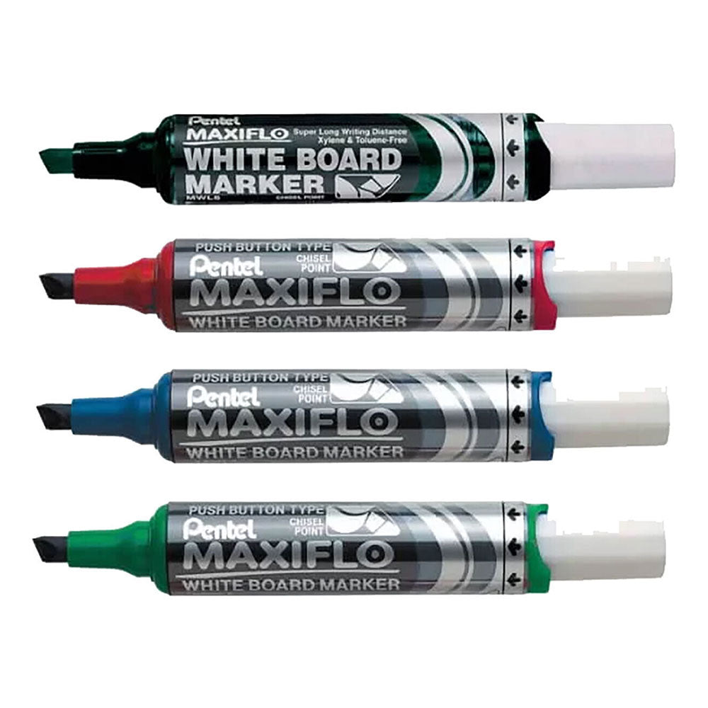 Pentel Maxiflo Whiteboard Marker 4pcs