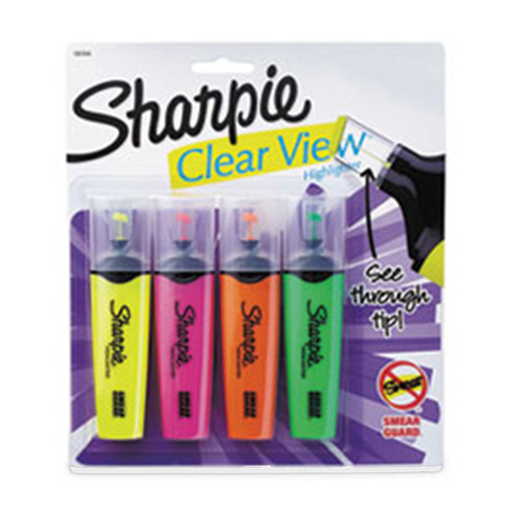 Sharpie Clear View Highlighters 4pcs