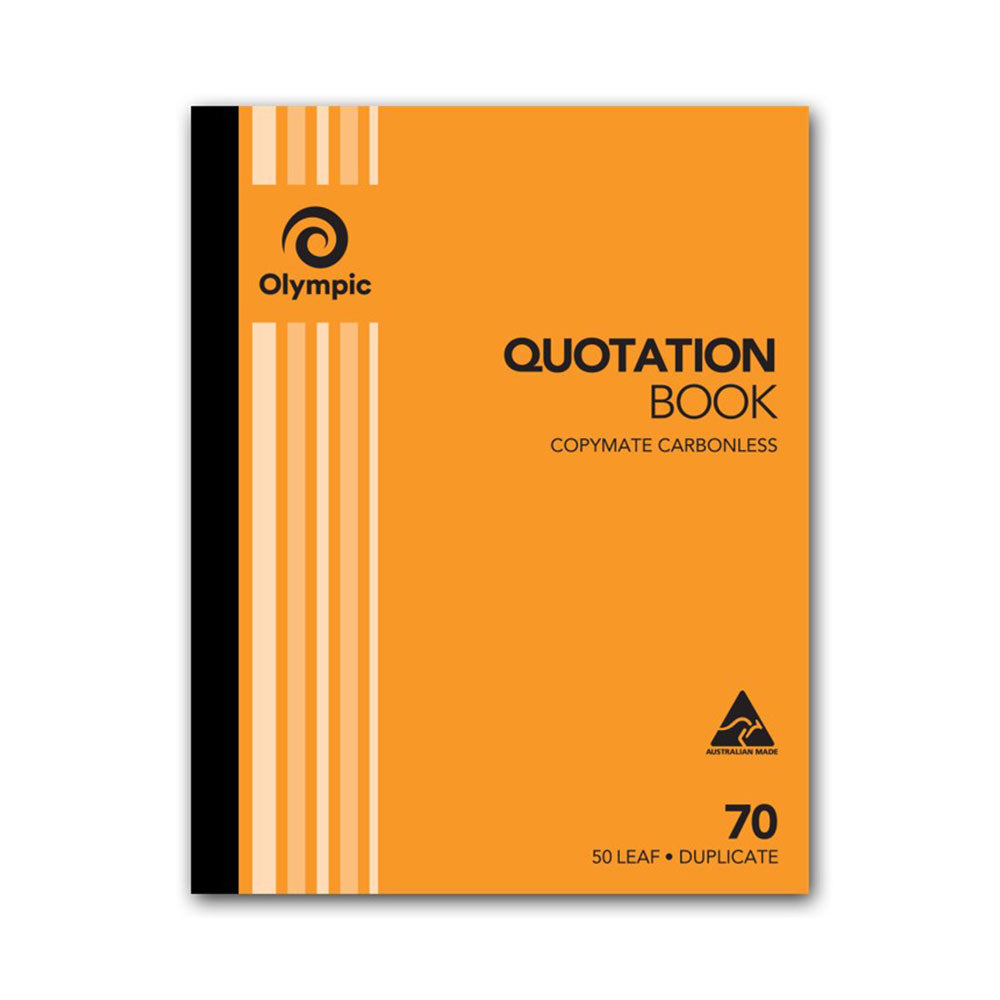 Olympic No 70 Duplicate Copymate Carbonless Quotation Book
