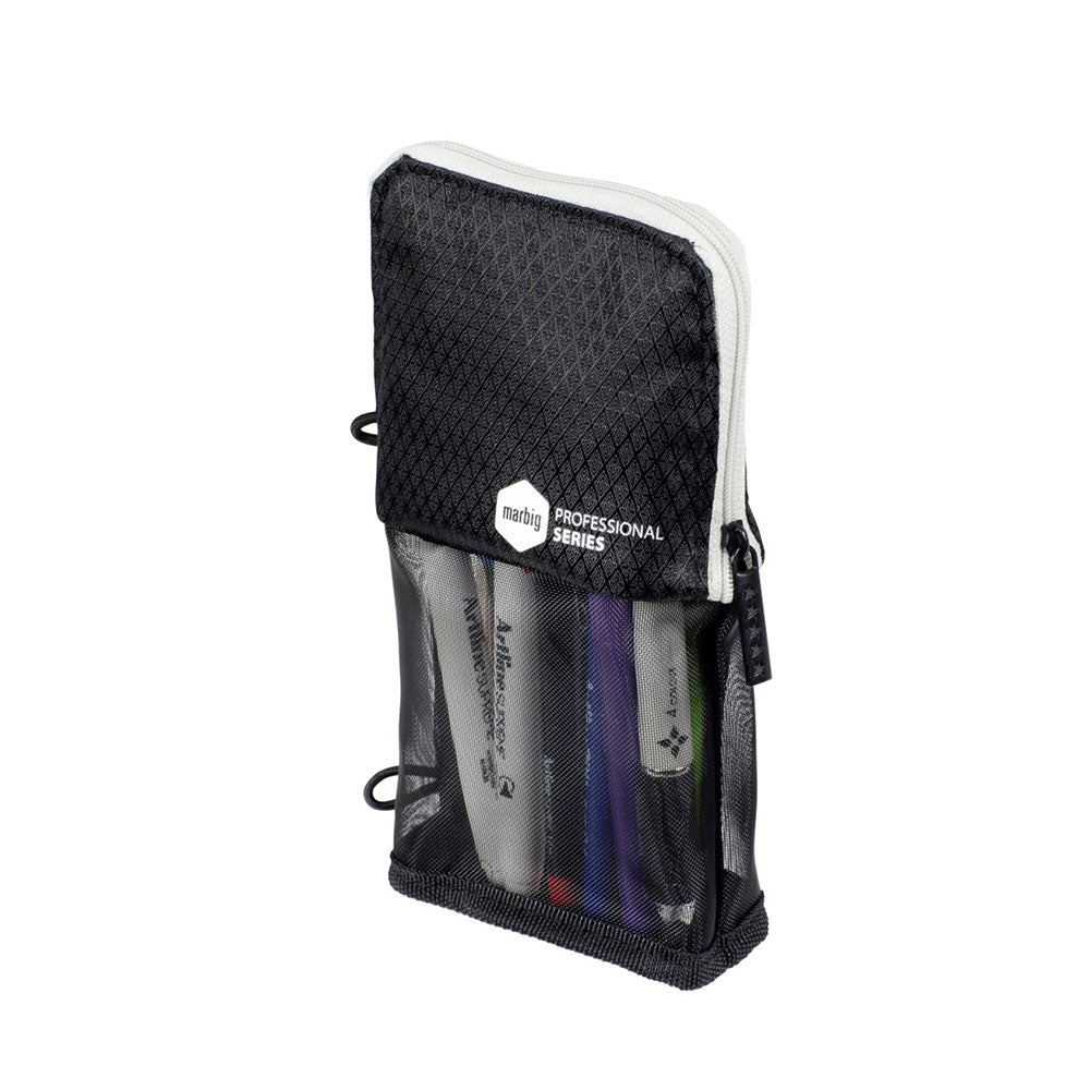 Marbig Stand and Store Pencil Pouch (Black/Grey)