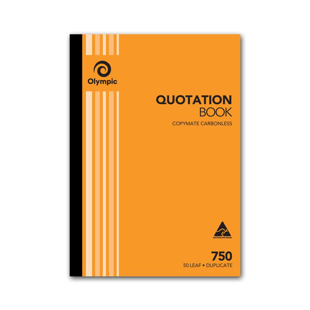 Olympic No 750 Duplicate Copymate Carbonless Quotation Book