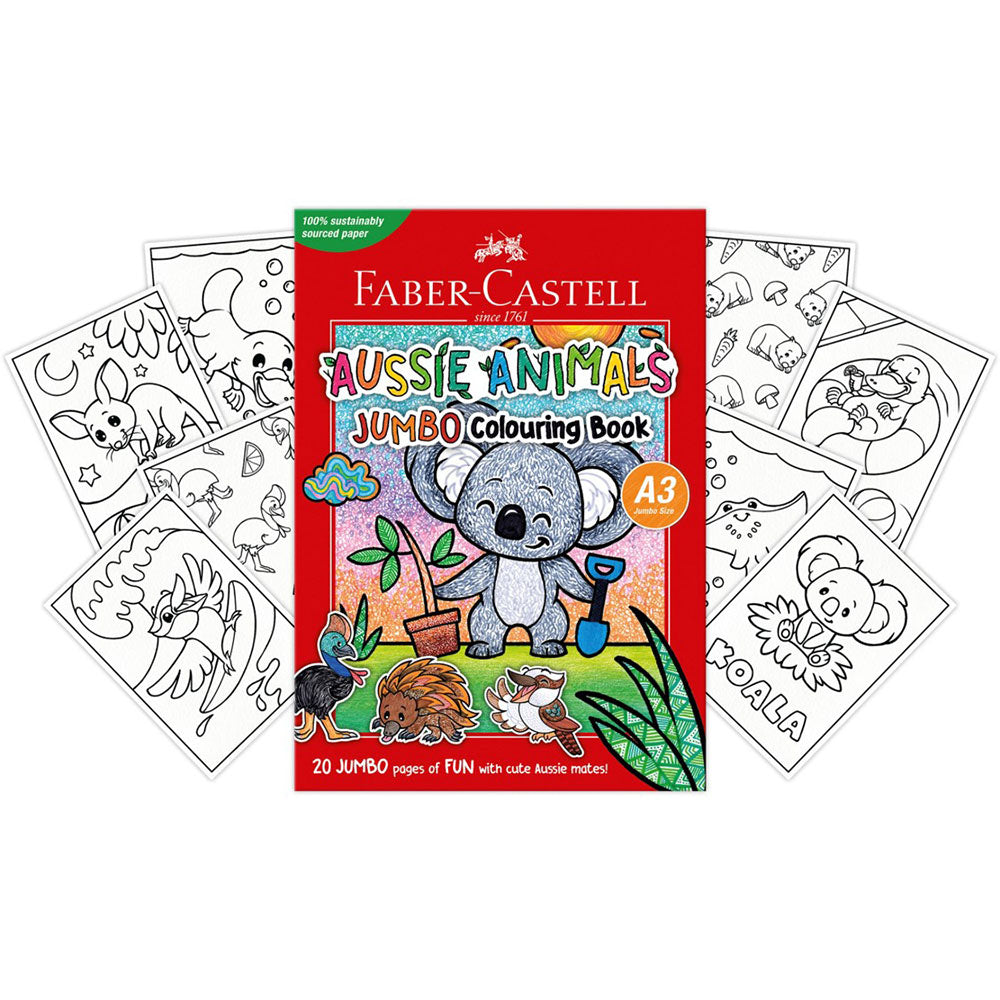 Faber-Castell Aussie Animals Colouring Book 20pg