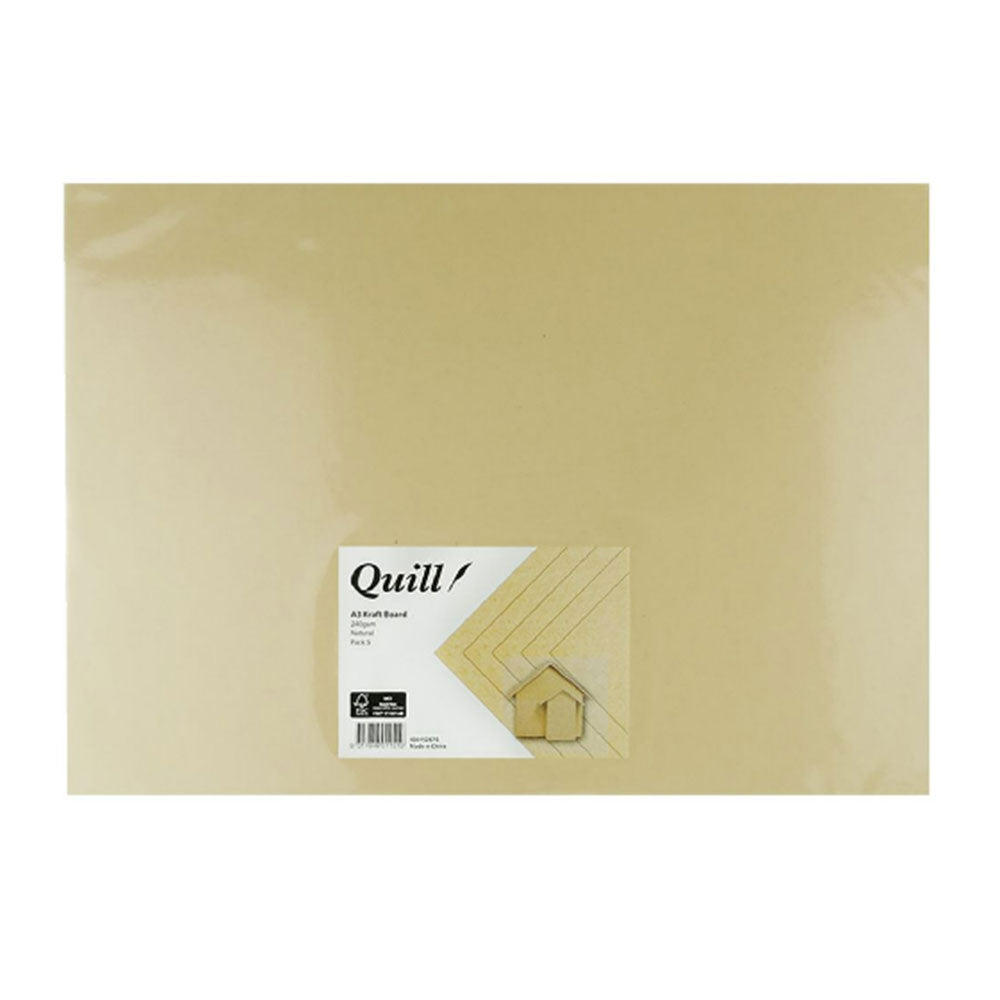 Quill Kraft Board A3 (Pack of 5)