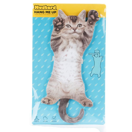 Mustard Cat Hanging Note Holder