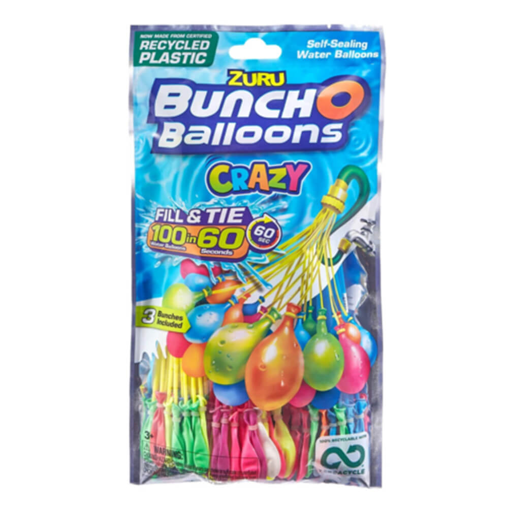 Zuru Bunch O Balloons Crazy Recycle 3pk Foilbag