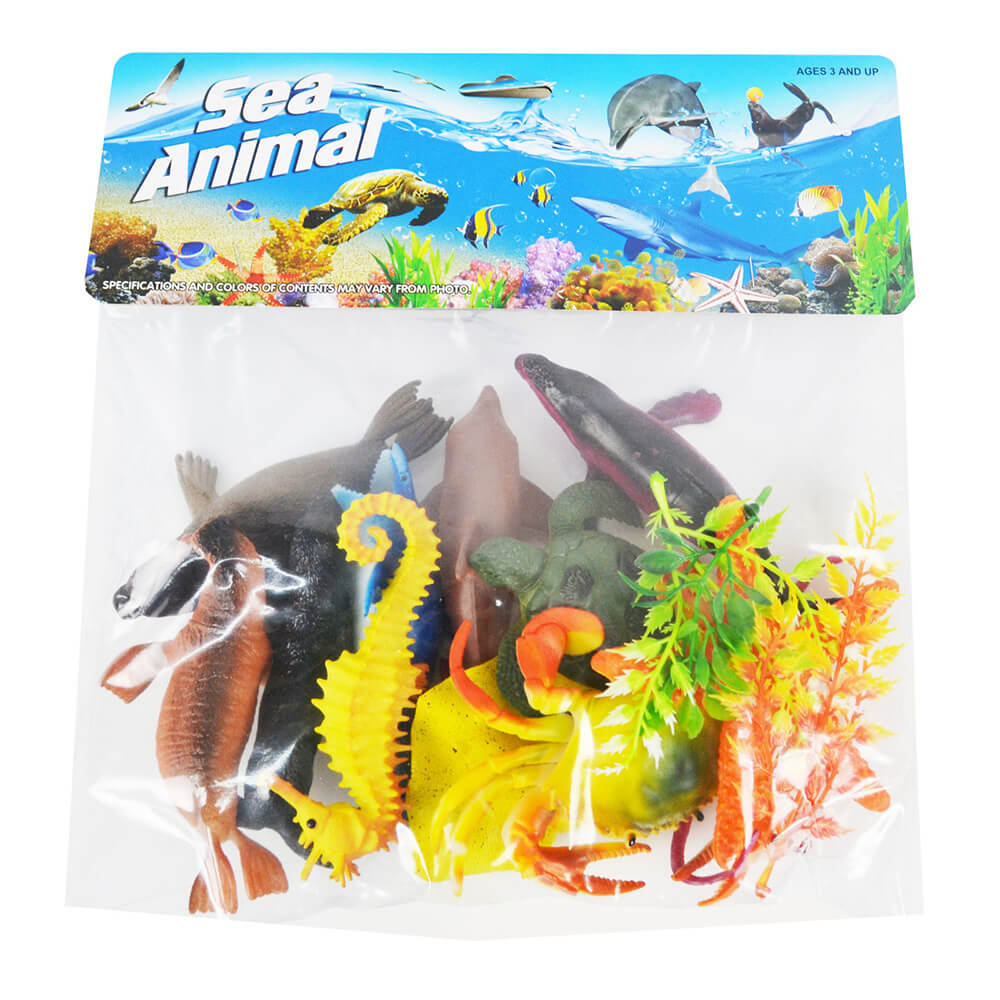 12pc. Toy Sea Animals in Bag