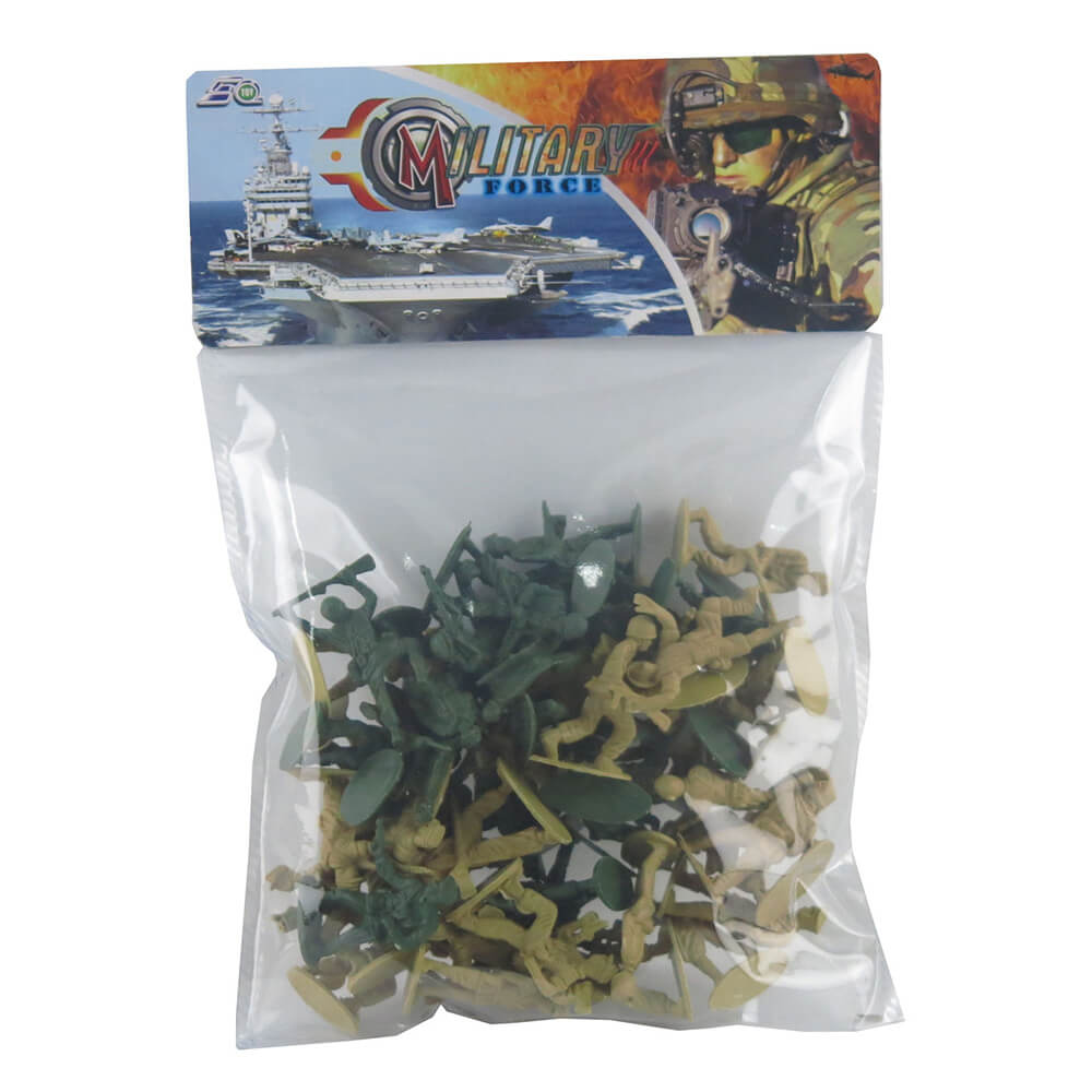 Military Toy Soldiers in a Bag