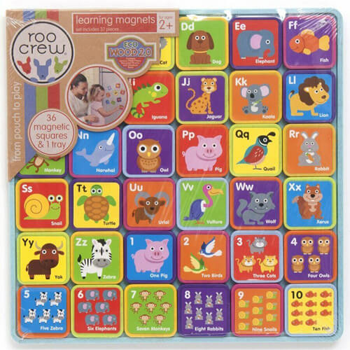 Roo Crew Eco Wood 2.0 36pc Learning Magnets