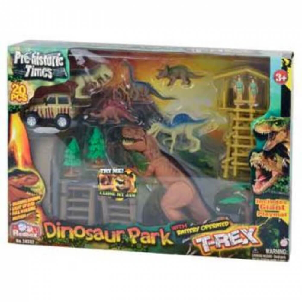 20pcs Dinosaur Playset with T-Rex