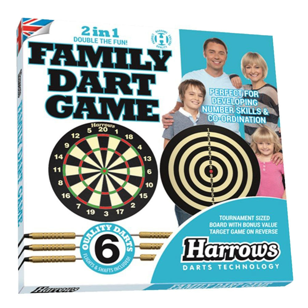 Harrows Family Dartboard 2-in-1 Dart Game