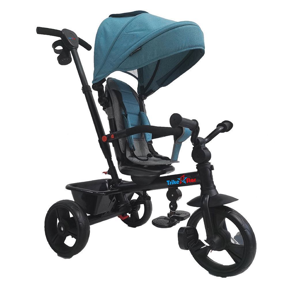 Trike Star 3-in-1 Deluxe Push Tricycle Ride (Sea Blue)