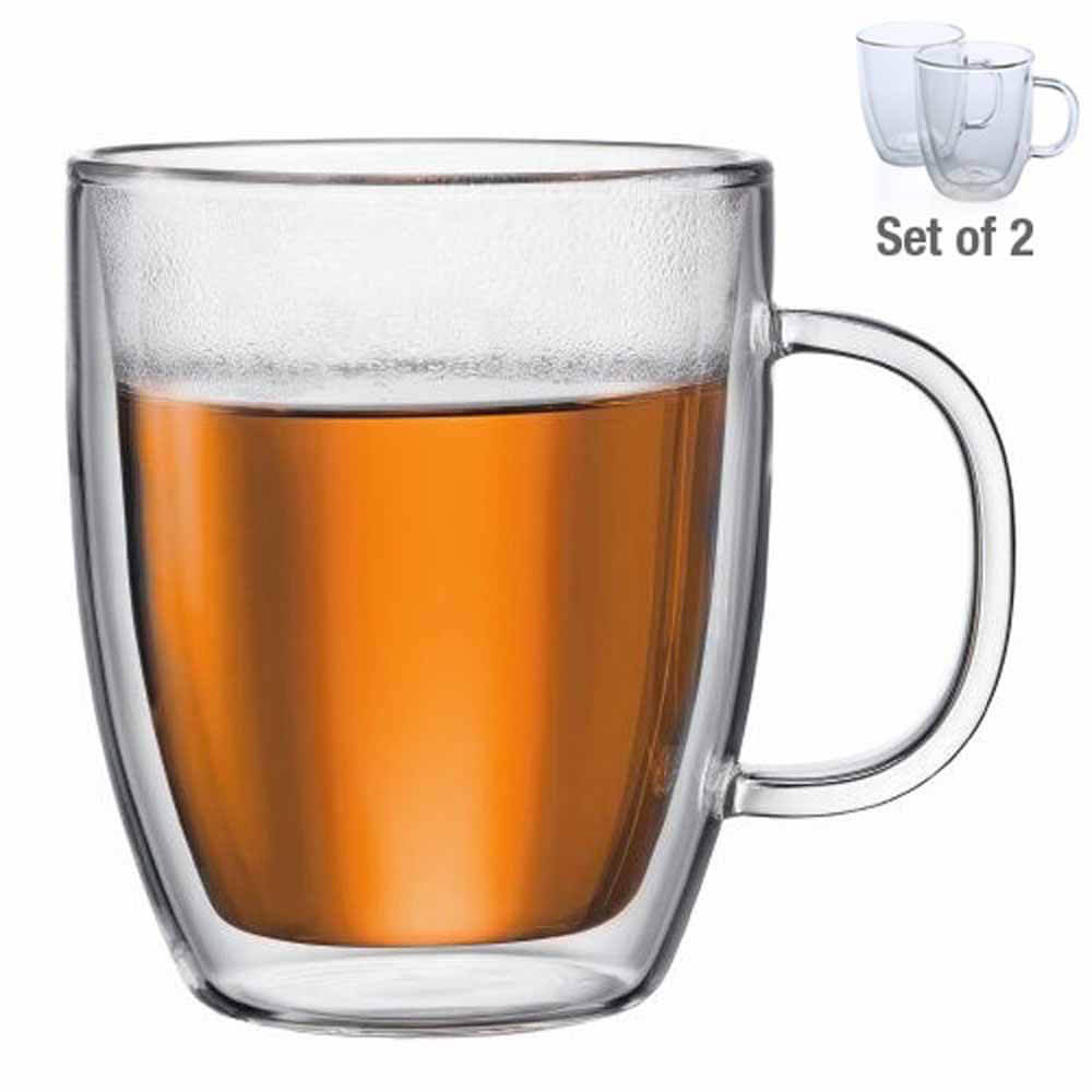 Avanti Brau Twin Wall Glass Drink Mugs