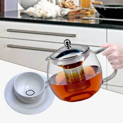 Ceylon Glass Teapot Stainless Steel Infuser