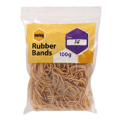 Marbig Rubber Bands Bag 100g