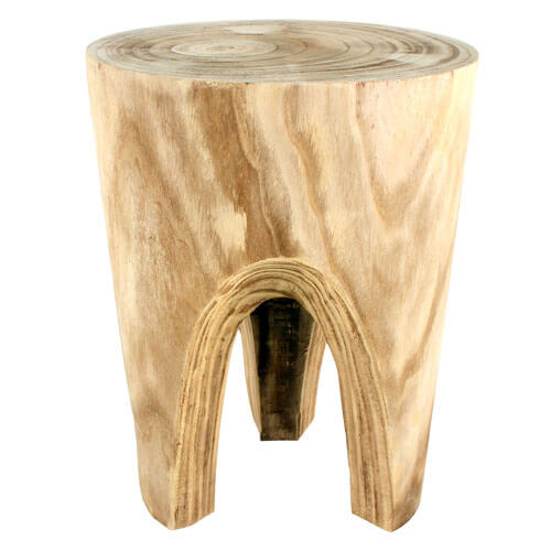 Arabella Paulownia Wooden Stool (40x32x32cm)