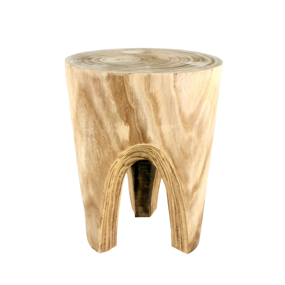Arabella Paulownia Wooden Stool (40x32x32cm)