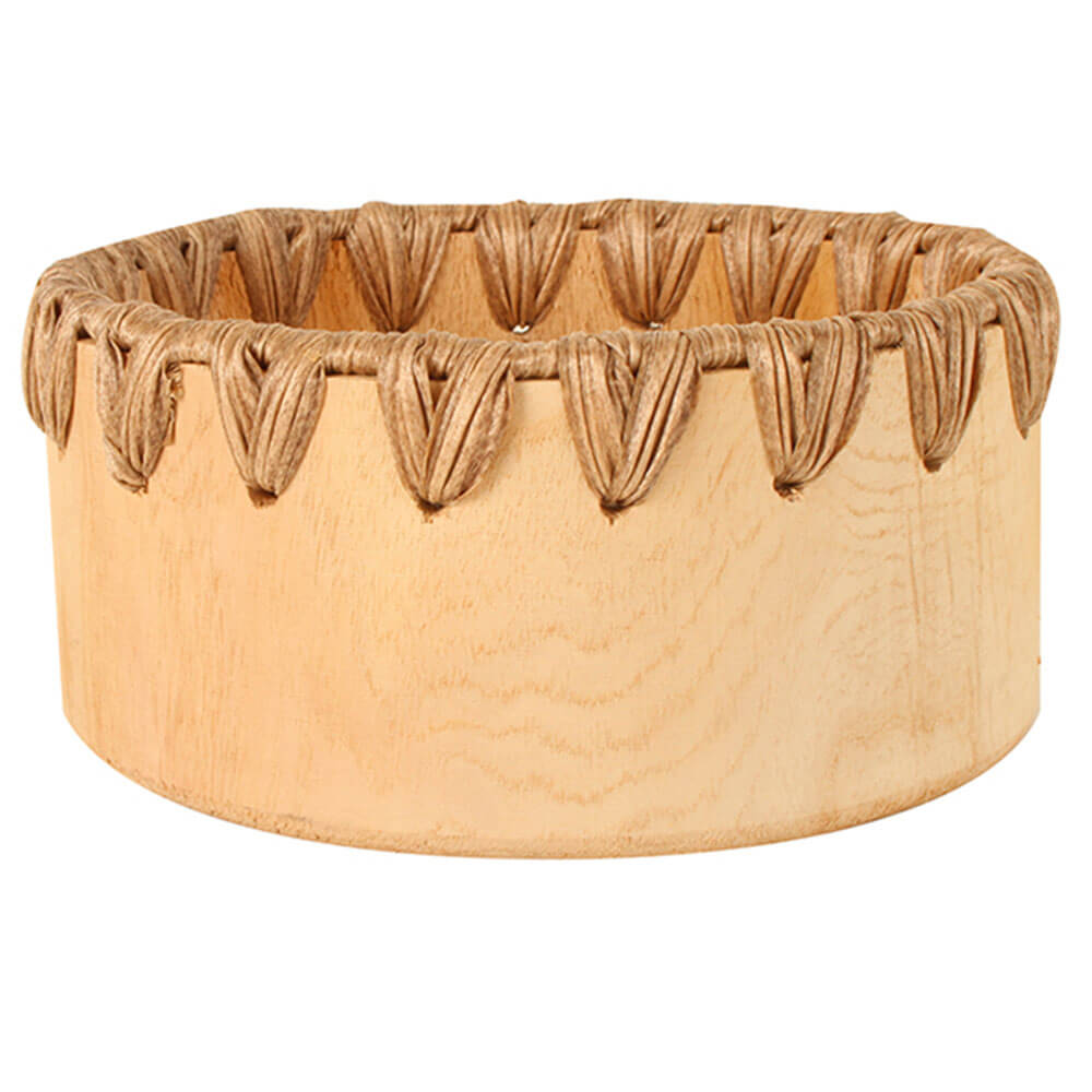Chance Wooden Pot with Weaved Finish (24x11cm)