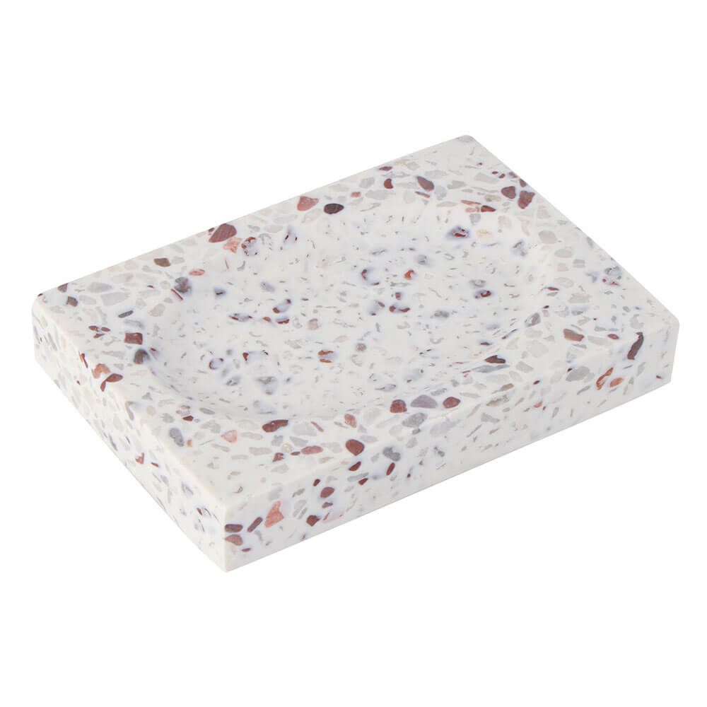 Terrazzo Polyresin Soap Dish (13x9x2cm)