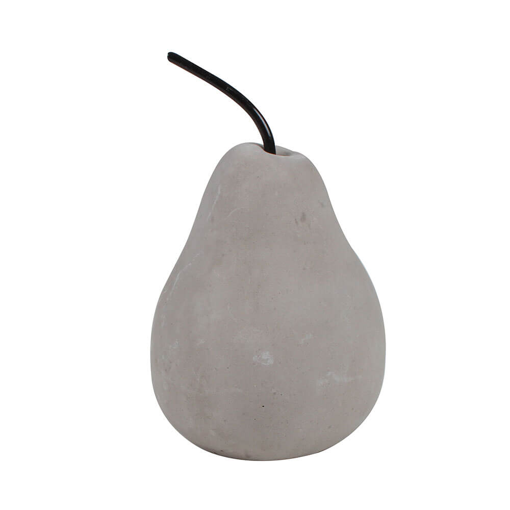 Birla Small Concrete Pear Ornament (7x7x9.5cm)