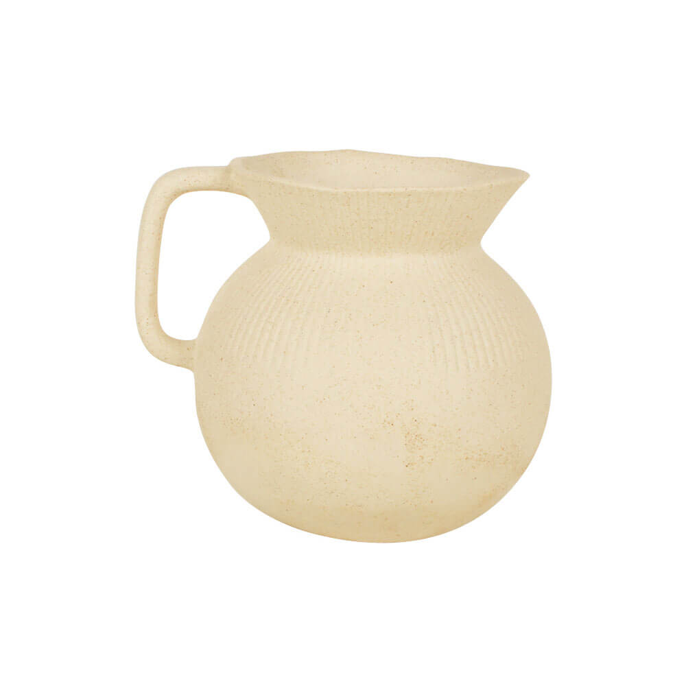 Minna Sand Finish Jug Vase (16.5x15x14.5cm)