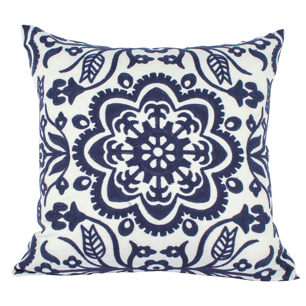 Oto Pattern Cushion Indigo (45x45cm)