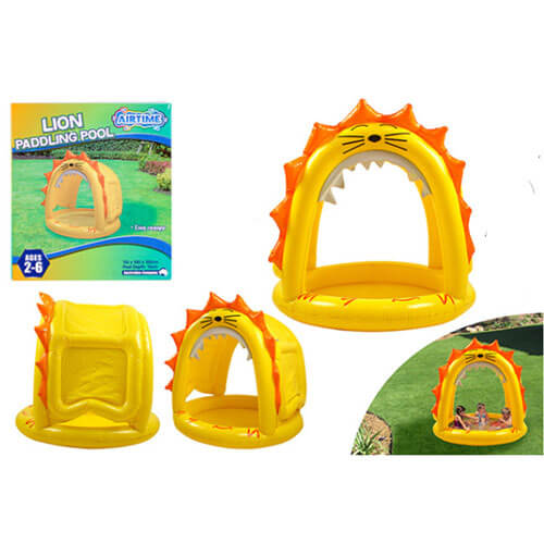 Lion Paddling Pool with Canopy (110x100x100cm)