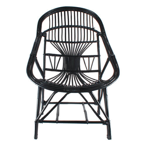 Wilkes Black Cane Chair (88x60x40cm)