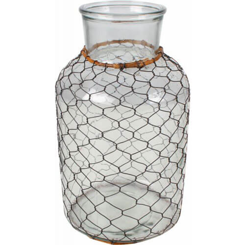 Sia Glass Vase with Wire