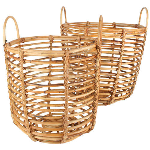 Ralu Rattan Baskets Set of 2 (Large 44x43cm)