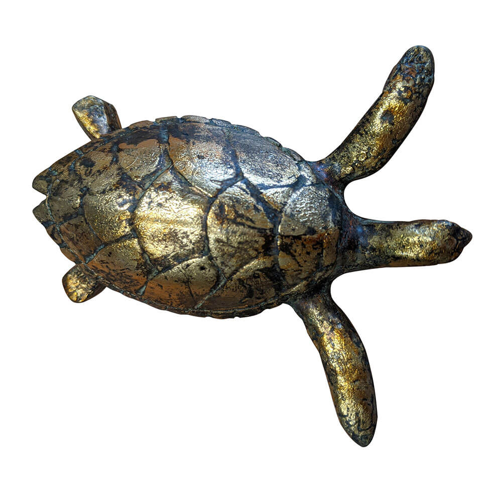 Joaquin Antique Gold Turtle Ornament (11x10cm)