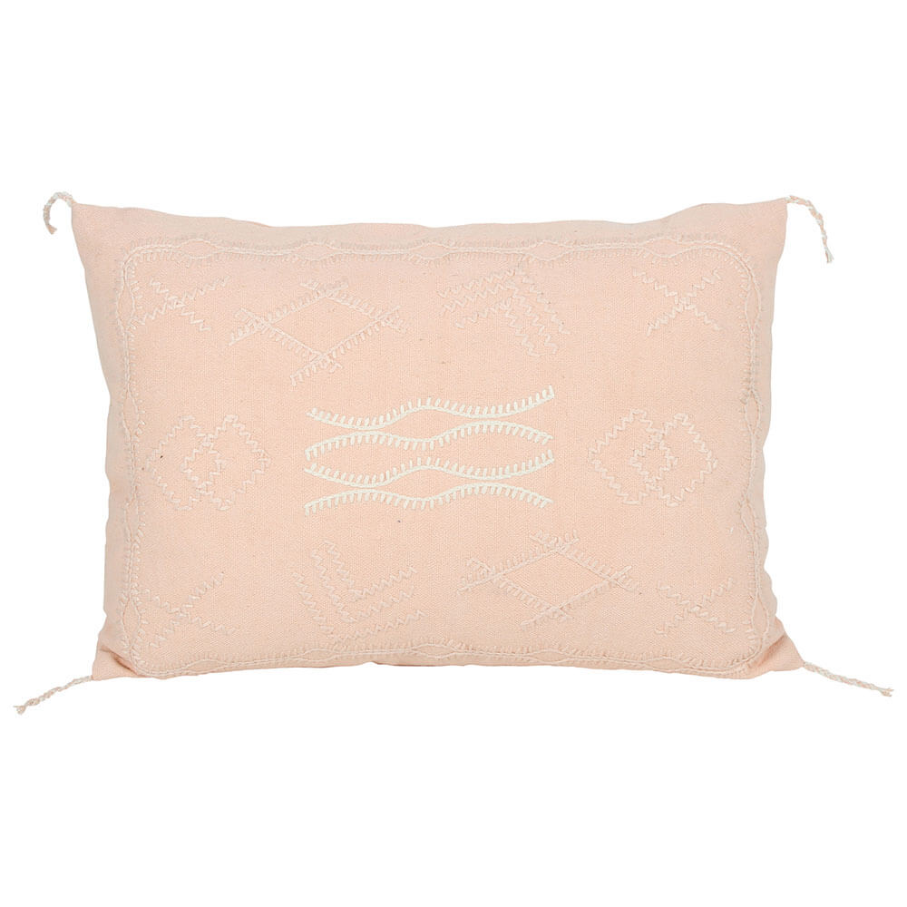 Indra Embroidey Cushion Dusty Pink (50x35cm)