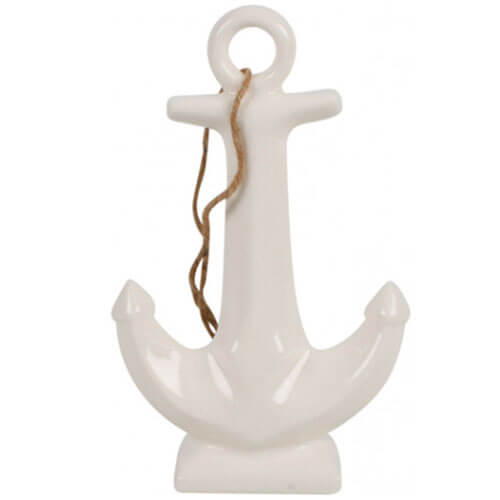 7 Seas Porcelain Anchor Decoration (22x14x6cm)