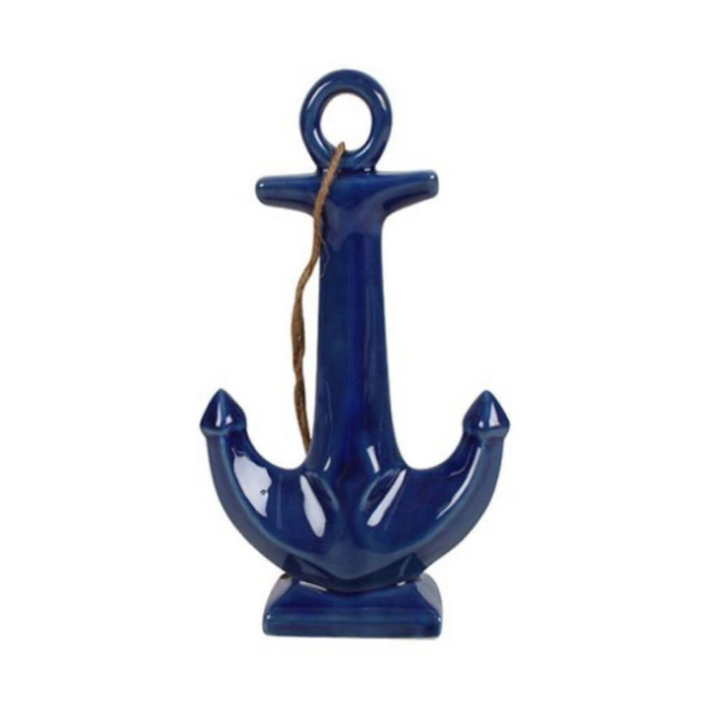 7 Seas Porcelain Anchor Decoration (22x14x6cm)