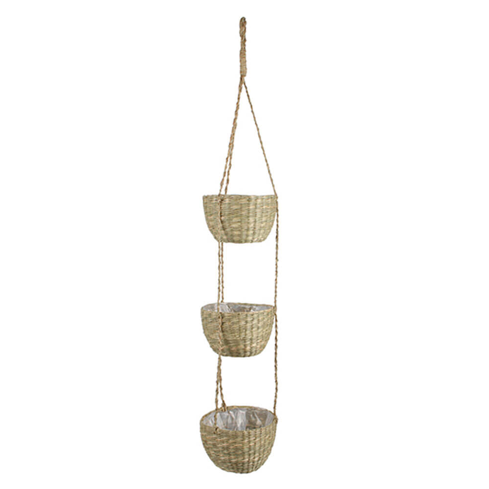 Zain 3-Tier Hanging Seagrass Basket (85x14cm)