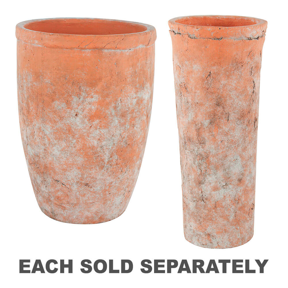 Sersi Antiqued Face Concrete Vase Terracotta