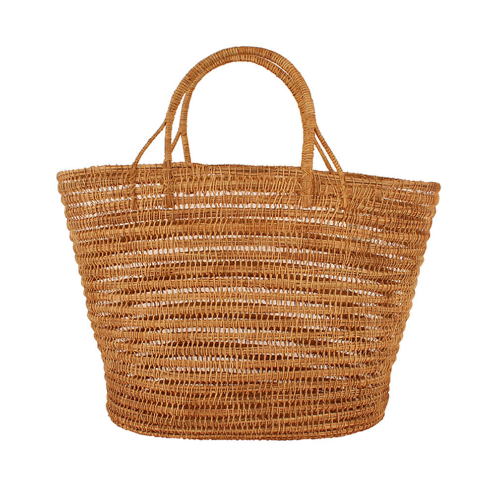 Leean Palm Shopping Basket with Handles (40x30x30cm)