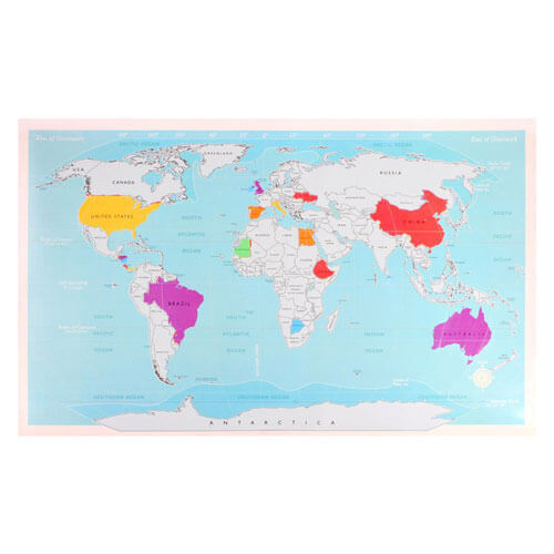 Deluxe World Travel Scratch Map Poster (82.5x59.4cm)