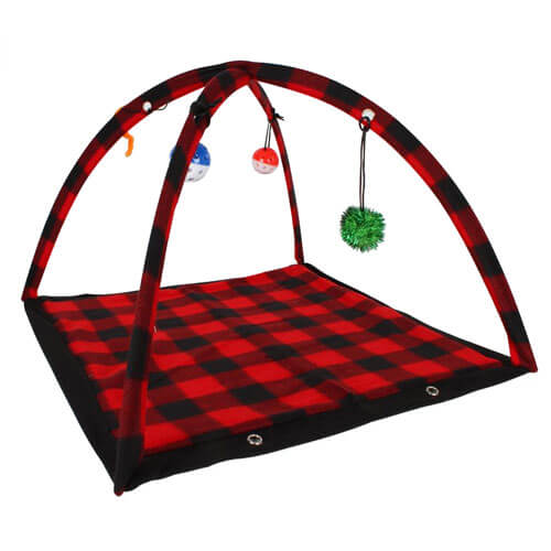 Cat Tent Mat with 4 Hanging Toys (57x59x33cm)