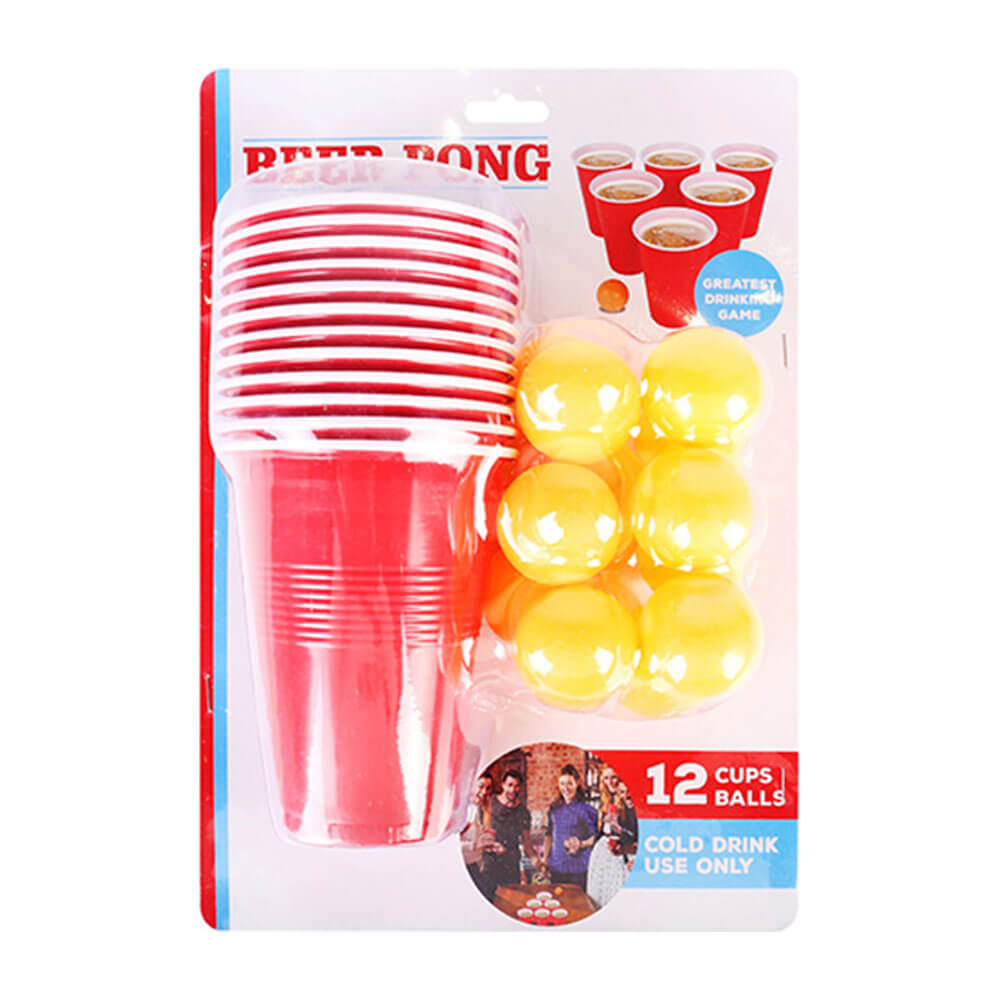Beer Pong 12 Cups with 12 Balls (340x285mm)