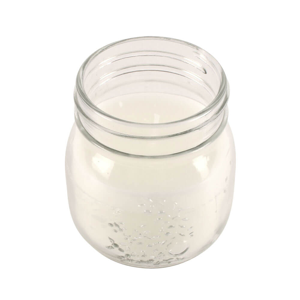Sandalwood Citronella Candle in Clear Glass Jar (9x8cm)
