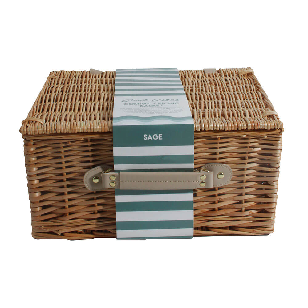 Hamptons Willow Picnic Basket (40x28x20cm)