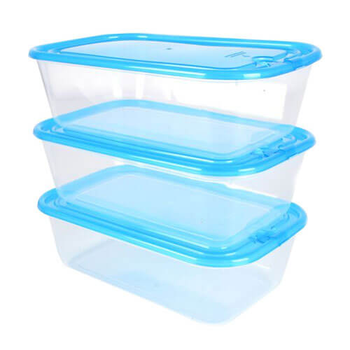 Rectangle Food Container 1300mL 3pcs